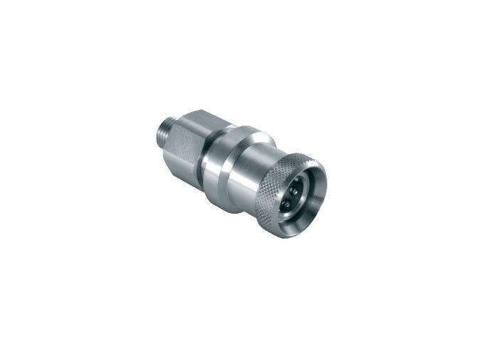 Viton Rail Industry BSPP 0.25 '' Flat Face Coupler, Stainless Steel Coupling