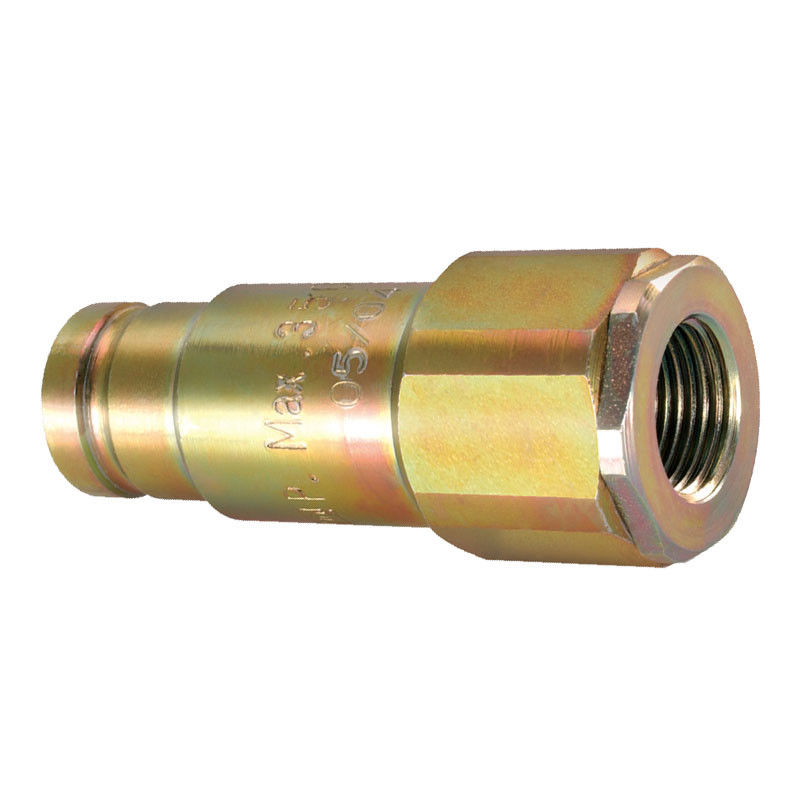 ข้อต่อไฮดรอลิกแบบเร็วเหล็กชุบสังกะสี ISO Series ISO 16028-CB-SP-6FN-QA